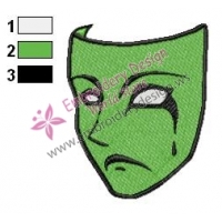 The Mask Face Embroidery Design 08